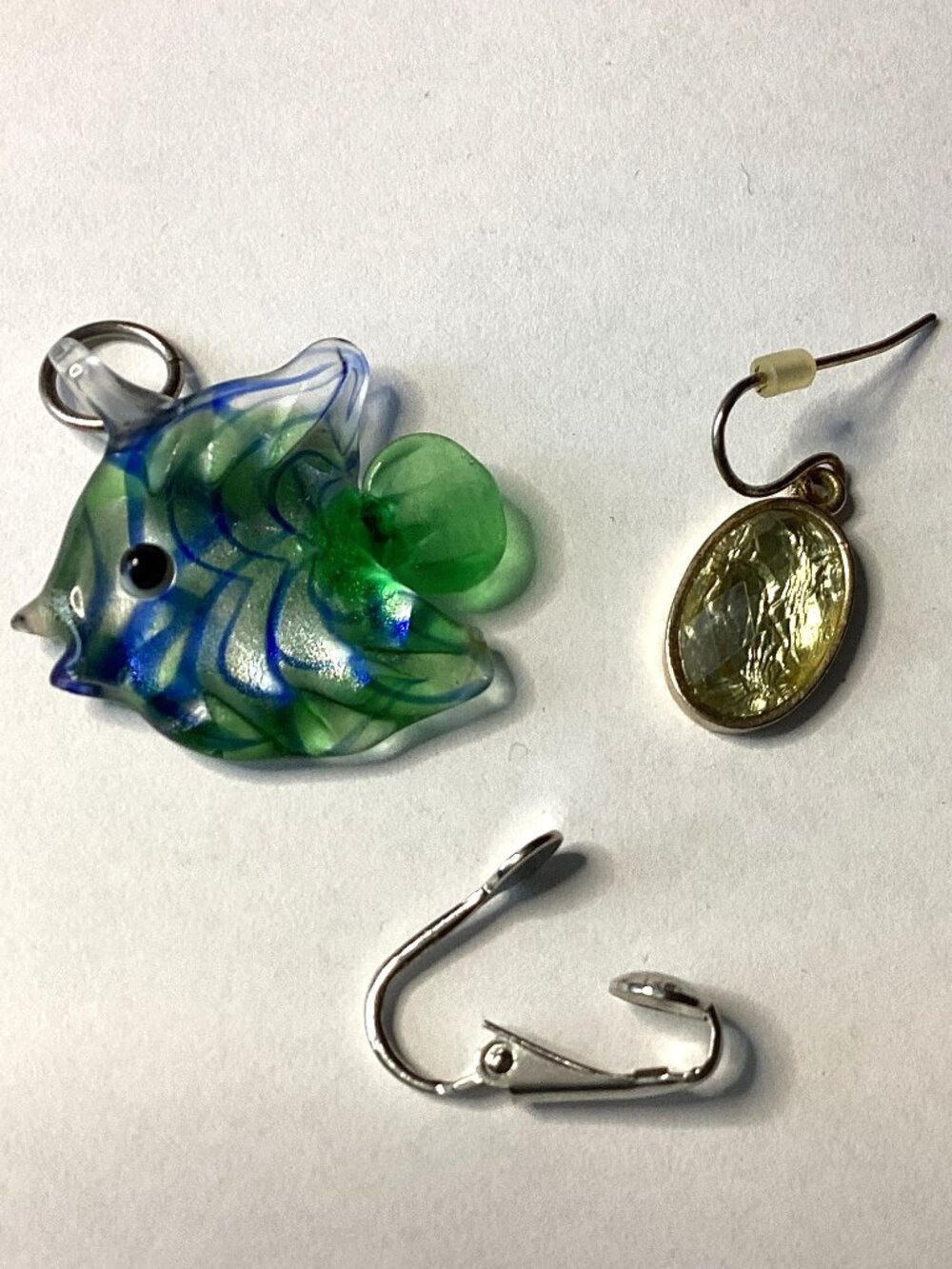 3 Odd Miscellaneous Jewelry Making Crafts Crafting Fish Pendant Earring